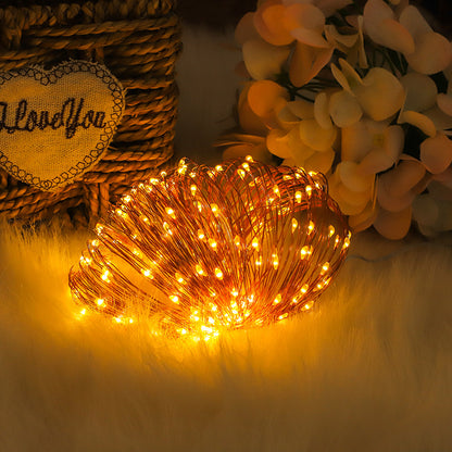 LUCES SOLARES COLOR DORADO (20 metros)