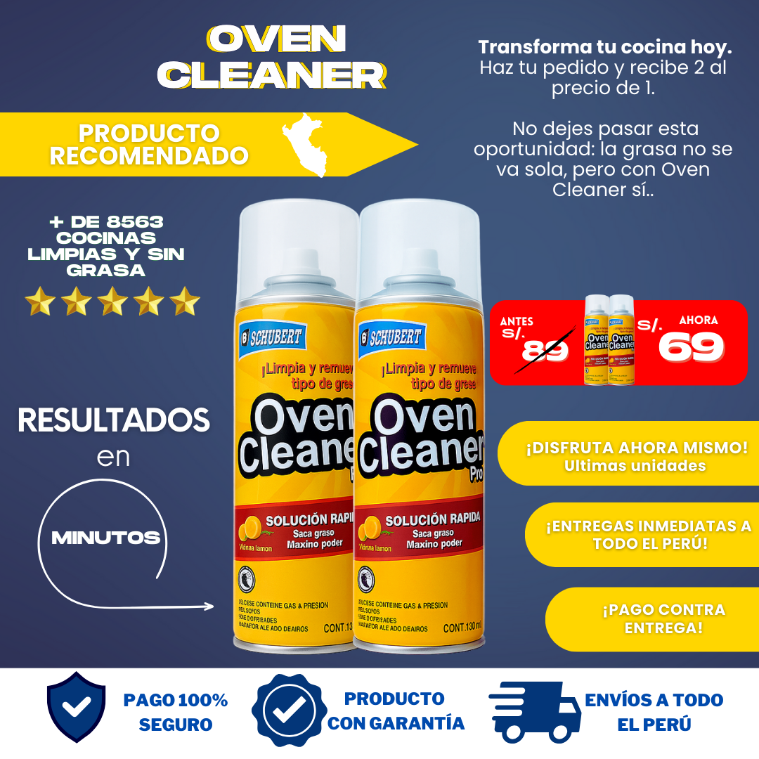(2X1) OVEN CLEANER - ESPUMA QUITA GRASA