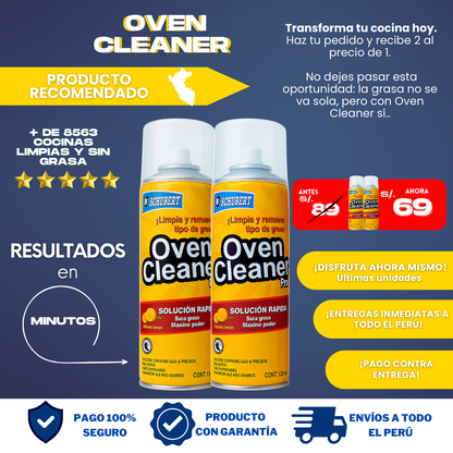 (2X1) OVEN CLEANER - ESPUMA QUITA GRASA
