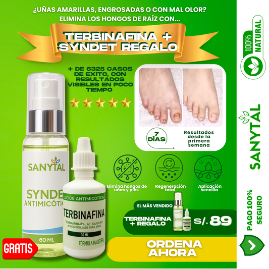 PACK ANTIMICOTICO (GOTAS DE TERBINAFINA 8%+ SYNDET ANTIMICOTICO) - L0217