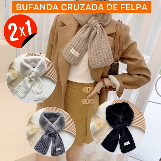 BUFANDA CRUZADA DE FELPA (2x1)- L0147