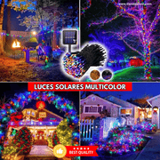 LUCES SOLARES NAVIDEÑAS MULTICOLOR (18 METROS)