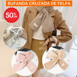 BUFANDA CRUZADA DE FELPA