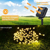 LUCES LED SOLARES COLOR DORADO X 20 metros