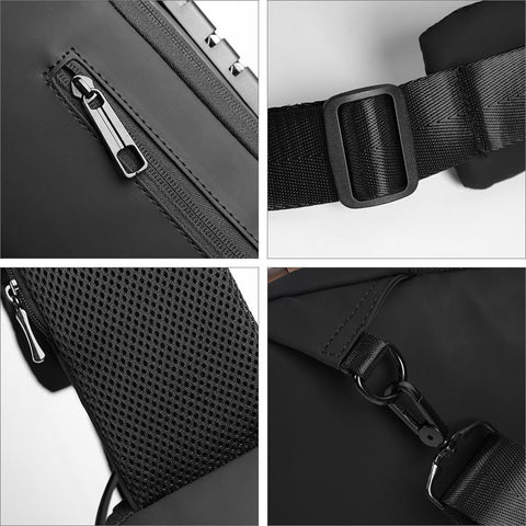 MORRAL ANTIRROBO IMPERMEABLE Y CANDADO DE SEGURIDAD.