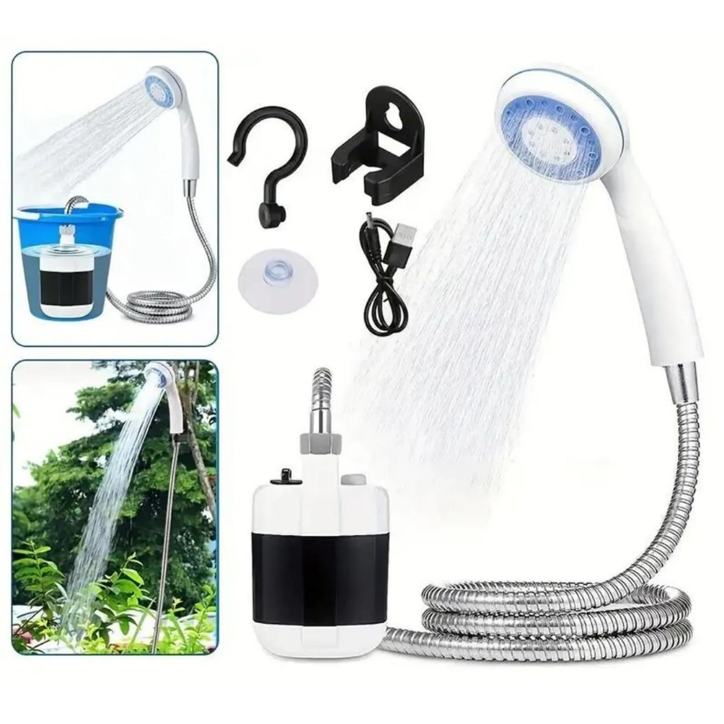 DUCHA PORTATIL CON BOMBA INALAMBRICA - L0228