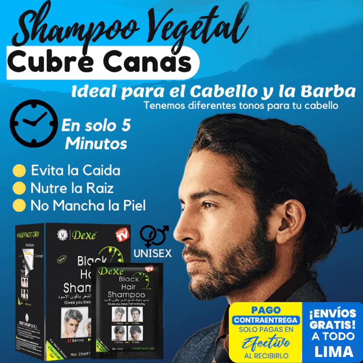 Dexe Shampoo Anticanas Negro (Pack x 10 Sachets) TIENDALISOLPERU