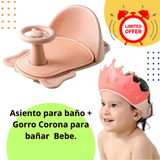 Pack Asiento de baño para bebes + Gorro Corona